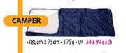Camp Master Camper Sleeping Bag-180cmx75cm Each