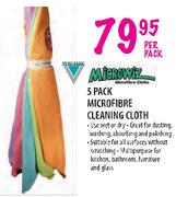 Verimark Microwiz 5 Pack Microfibre Cleaning Cloth-Per Pack