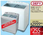 Defy White Twin Tub-7.5kg Each