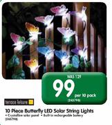 Terrace Leisure 10 Piece Butterfly Led Solar String Lights-Per 10 Pack