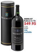 Meerlust Rubicon In Tin-1x1.5ltr