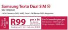 Samsung Texto Dual Sim-Topup Contract 50