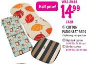 Cotton Patio Seat High Back Cushion-Each