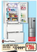 Russell-Hobbs 455ltr White French Door Fridge