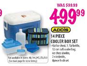 Addis 14 Piece Cooler Box Set 