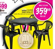 Antrautte 4 Seater Ebony Patio Set Per Set