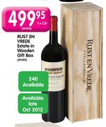 Rust EN Vrede Estate In Wooden Gift Box - 1 x 1.5 Ltr