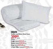 Sheraton Feather And Down 2 Pack Pillow Duvet Inner-Per 2 Pack