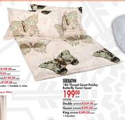 Sheraton 180 Thread Count Paisley Butterfly Double Duvet Cover-Each