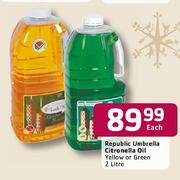 Republic Umbrella Citronella Oil Yellow/Green-2L Each