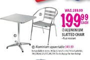 Aluminium Slatted Chair Each