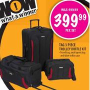 Tag 3 Piece Trolley Duffle Kit-per set
