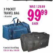3 Pocket Travel Bag-each