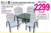 Out & About 4 Seater Cushioned Patio Set-Per Set