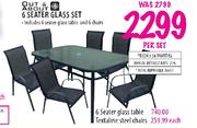 Out & About 6 Seater Glass Table