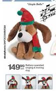 Battery Operated Singing & Moving Dog-Each