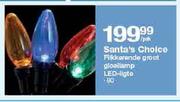 Santa's Choice Flikkerende Groot Gloef Lamp LED Lights-80's Per Pack