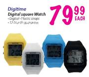 Digitime Digital Square Watch-Each