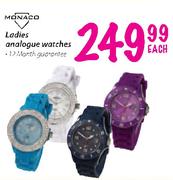 Monaco Ladies Analogue Watches-Each
