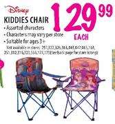 Disney Kiddies Chair-Each