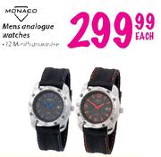Monaco Mens Analogue Watches-Each