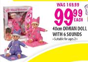 40cm Dimian Doll with 6 Sounds-Each