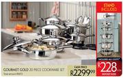 Gourmet Gold 20 Piece Cookware Set