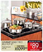 Gourmet Gold 7 Piece Belly Pot Set