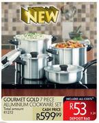 Gourmet Gold 7 Piece Aluminium Cookware Set