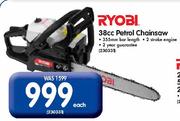 Ryobi 38cc Petrol Chainsaw Each