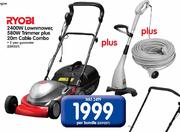 Ryobi 2400W Lawnmower, 580W Trimmer Plus 20m Cable Combo-Per Bundle