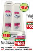 Dove Shampoo Or Conditioner-400ml Each