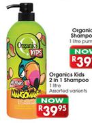 Organics Kids 2 in 1 Shampoo-1Ltr