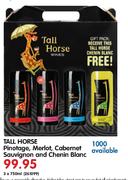 Tall Horse Pinotage, Merlot, Cabernet Sauvignon And Chenin Blanc-3x750ml