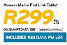 Huawei Media Link Tablet-On Smart Data 1GB TopUp Contract