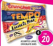 Cadbury Assorted Large Chocolate Bars-4's