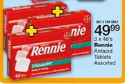 Rennie Antacid Tablets Assorted-3x48's