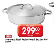 Aro Stainless Steel Professional Brazier Pot-Each