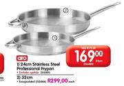 Aro Stainless Steel Professional Frypan-32cm Each