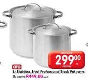 Aro Stainless Steel Professional Stock Pot-8l
