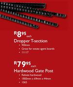 Hardwood Gate Post-1800mmx69mmx44mm
