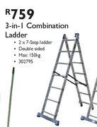 3-In-1 Combination Ladder-2x7-Step Ladder