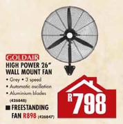 Goldair High Power 26" Wall Mount Fan