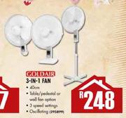 Goldair 3-In-1 Fan-40cm