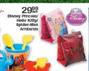 Disney Princess/Hello Kitty/Spider-Man Armbands-Each