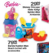 Barbie/Spider-Man Beach Bucket With Accessories-Each