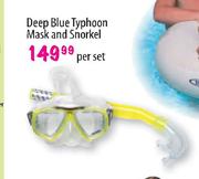 Deep Blue Typhoon Mask And Snorkel-Per Set