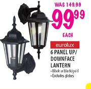 Eurolux 6 Panel Up/Downface Lantern Each