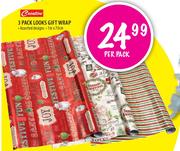 Creative 3 Pack Looks Gift Wrap-Per Pack