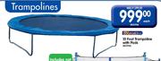 Bounceking 10 Foot Trampoline With Pads Each